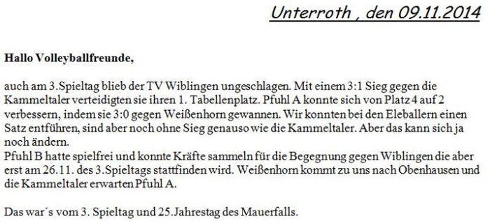 Volleyball Wiblingen