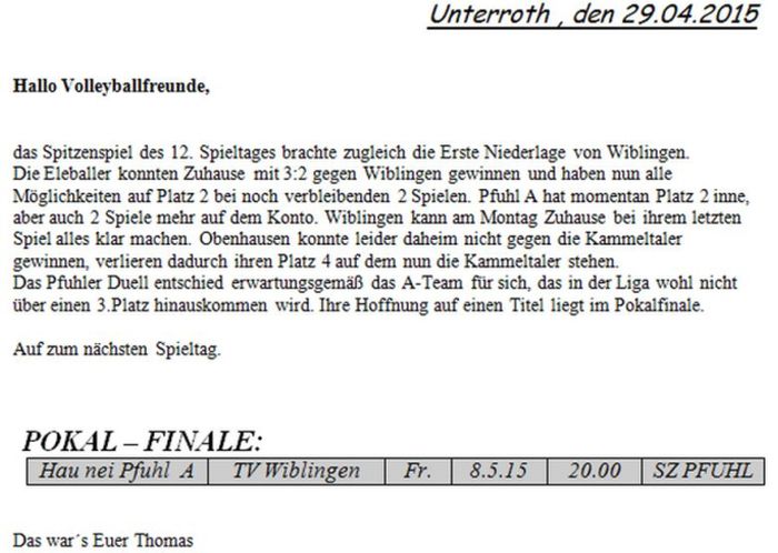 Volleyball Wiblingen