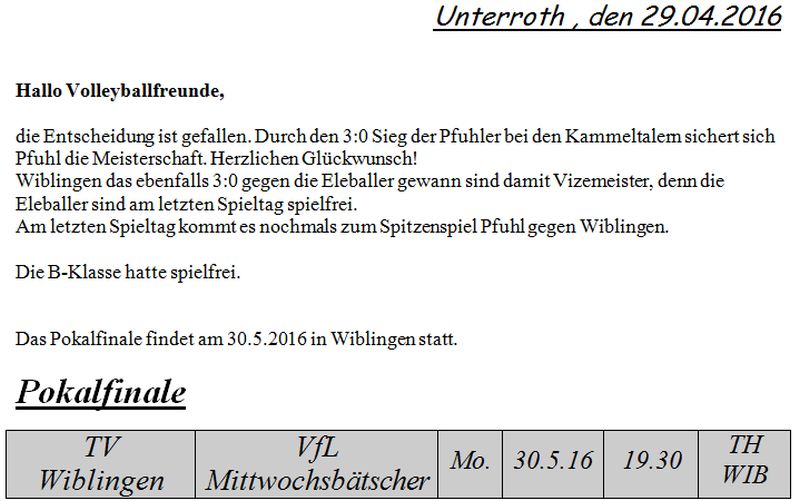 Volleyball Wiblingen