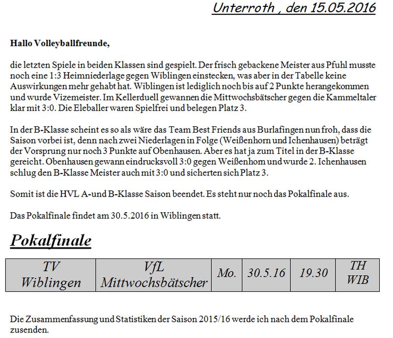 Volleyball Wiblingen
