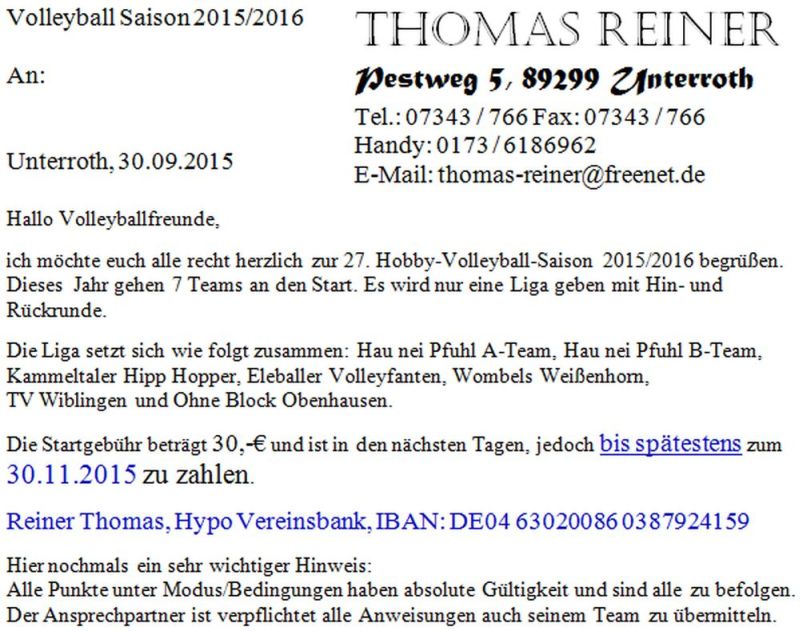 Volleyball Wiblingen